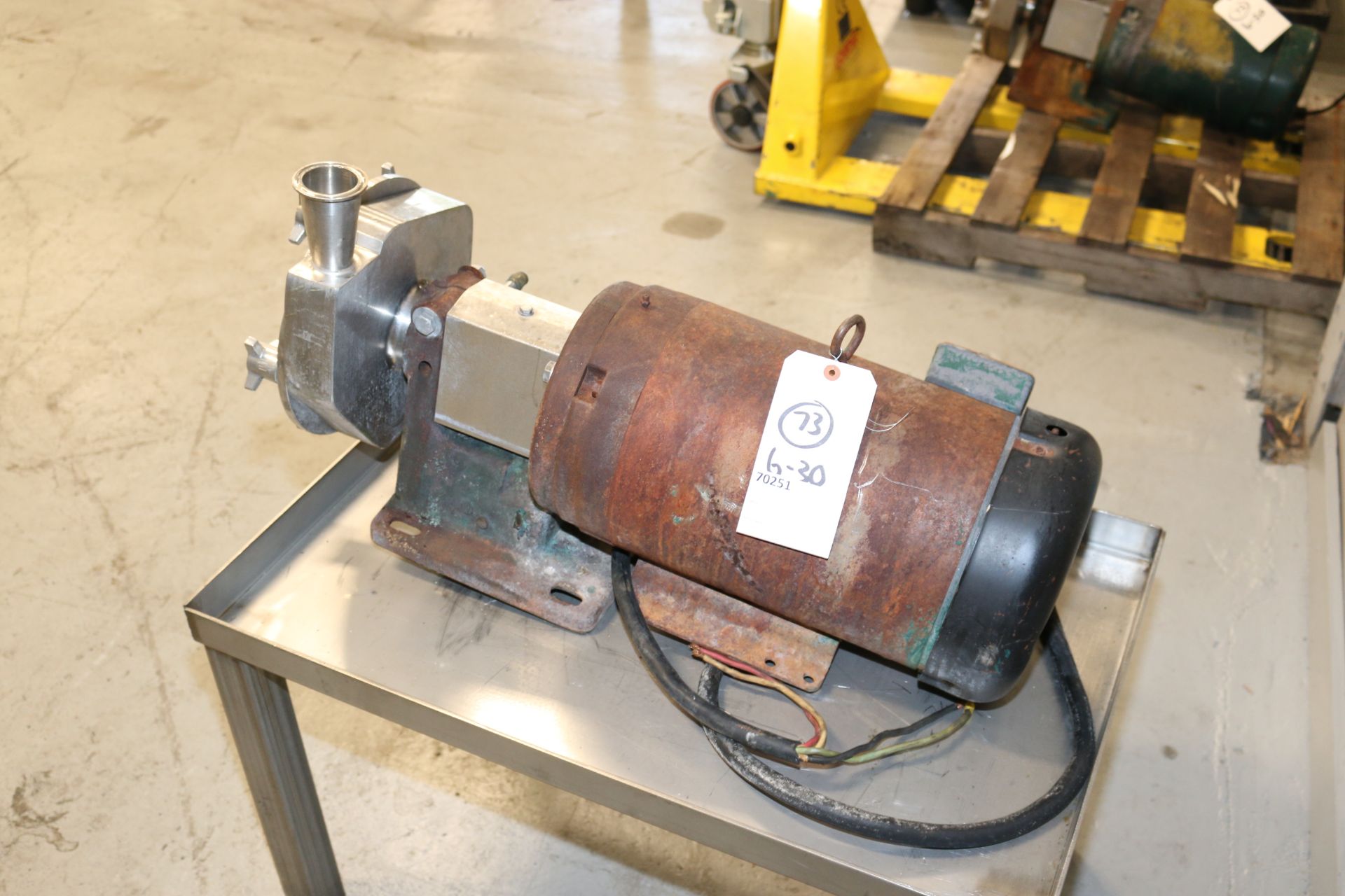 Fristam Aprox. 10 hp Centrifugal Pump, M/N FP1732-165, S/N FP175229739919, with Aprox. 2" x 3" Clamp - Image 6 of 6