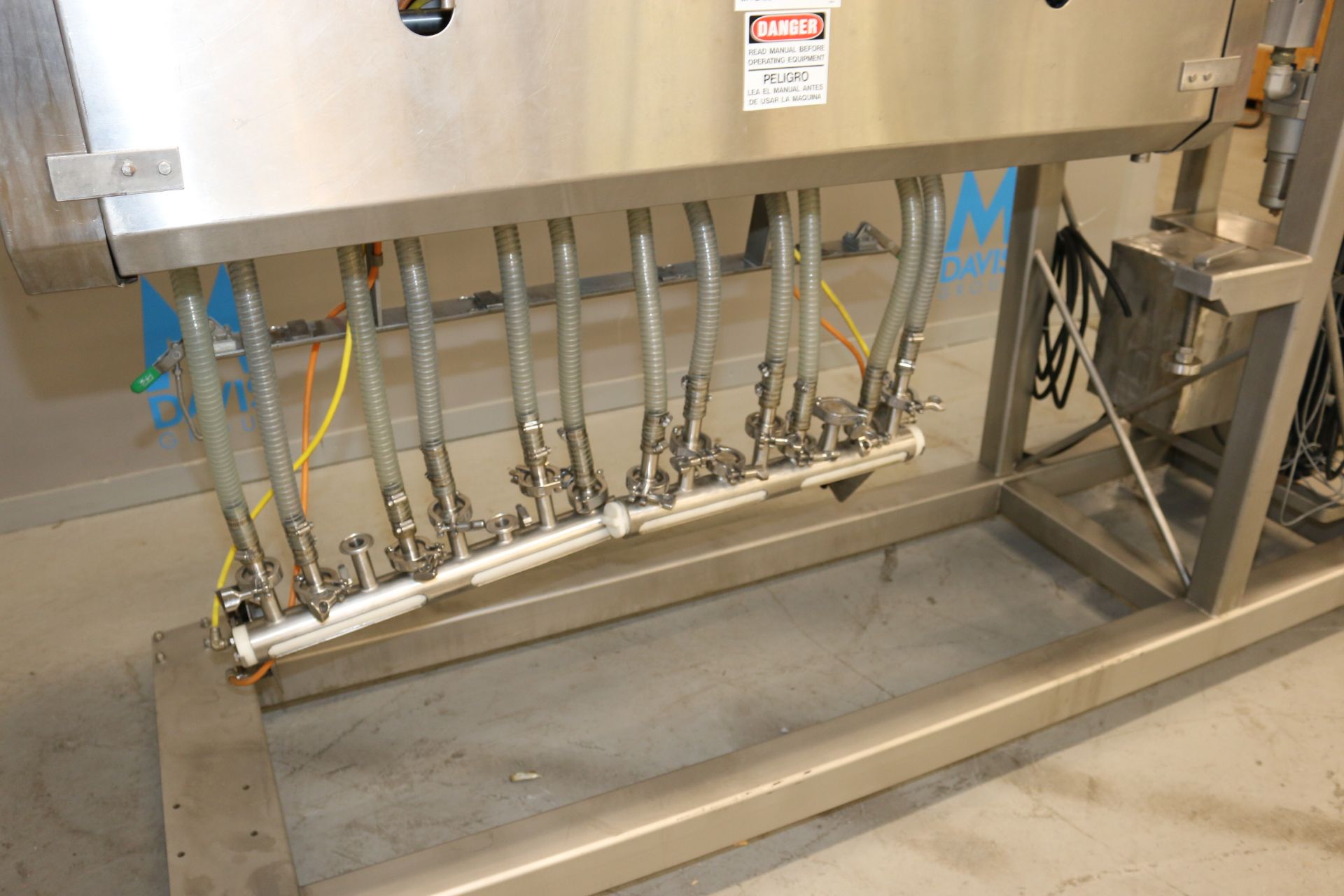 Hinds-Bock 16-Head S/S Piston Filler, M/N 16P-02V, S/N 4537, with S/S Control Panel with Allen- - Image 12 of 15