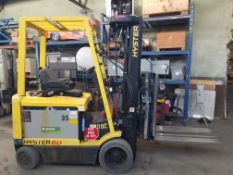 Hyster E60Z-33 Electric 6,000 lbs. Forklift with Loron Push-Pull Attachment, S/N G108N00452D, Volt