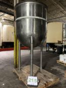 500 Gallon Stainless Steel Dome Bottom on three legs (leftover products will be removed -- Free