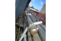 Koss Industrial all S/S shell and tube heat exchanger: 6”Diameter Shell; 9’Long, with ½” Internal