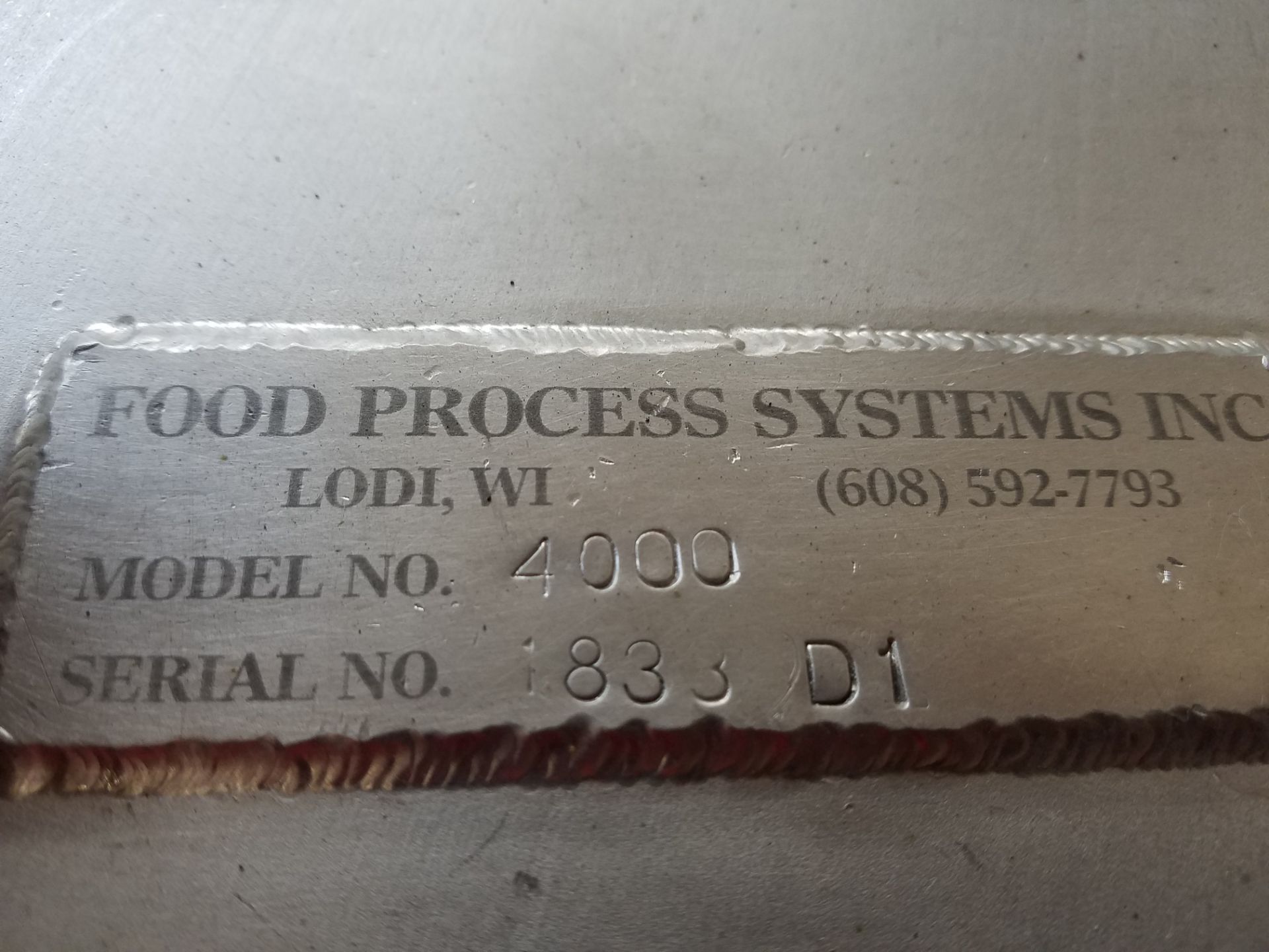 Food Process System 4000 S/S 90 Conveyor, S/N 1883D1, 48" H with Speed Control (Located Fort - Image 5 of 5