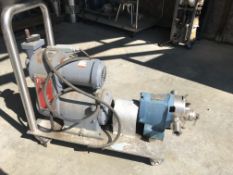 Used Waukesha Pump, Size 30 with Sanitary Steel Construction, 2 hp Motor, 3 Phase, 60 Cycle, 1730