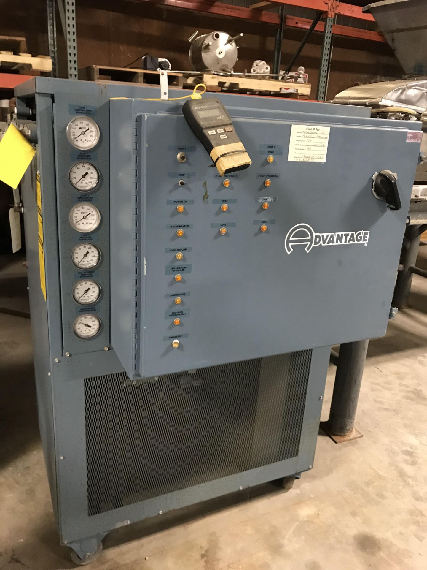 Used Advantage Chiller, Model RC-2AD-635-21HFX, 2 Ton Capacity, Media Glycol/Water, Rated 100 psi,