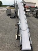 11'~12" W S/S Incline Conveyor with PVC Rough Toup Belt, Adjustable Back and Front Legs for