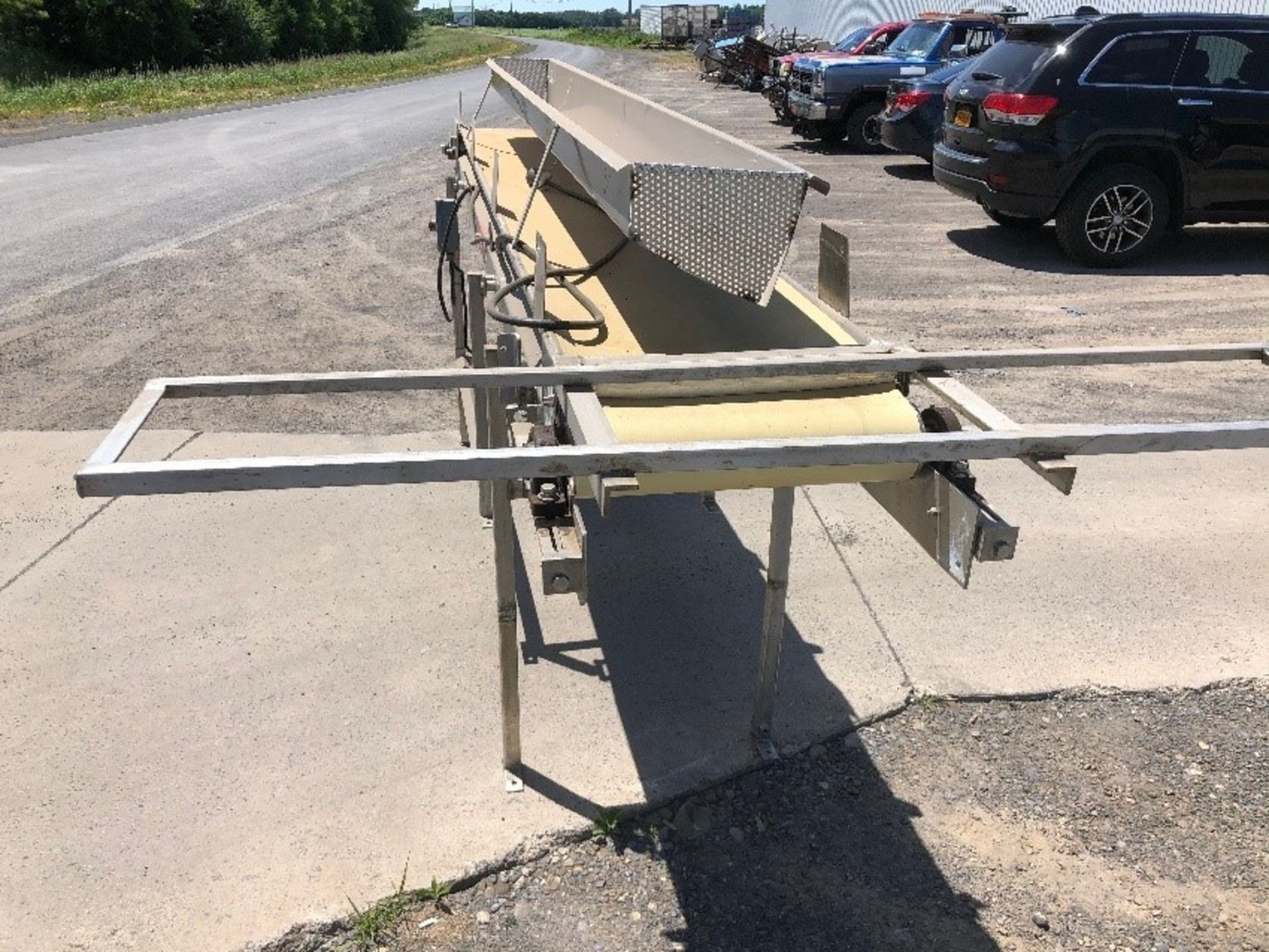 11' L x 20" W PVC Belt Conveyor with 1 hp Motor with Gearbox, S/S - Good Working Condition ( - Image 4 of 4