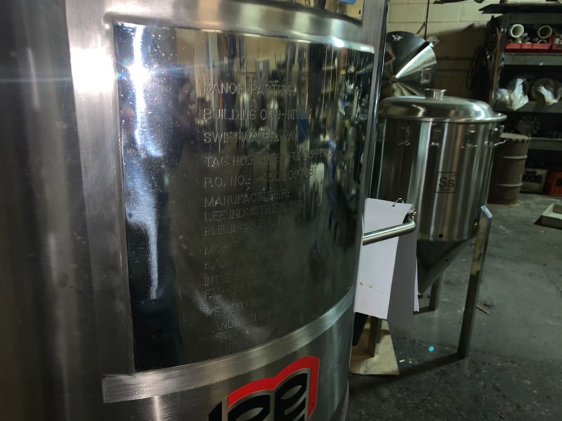 Lee Kettle, Never Used Stainless Steel 316L, 150-Liter; Mirror Finish Inside, Working Pressure 150 - Image 2 of 10