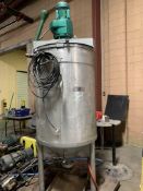 200 Gallon Chocolate Melt Tank - Jacketed with built in Heater and 5HP Mixer drive and Base. (