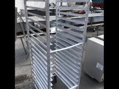 Aluminum Tray Cart on Casters (Located Port Byron, NY)