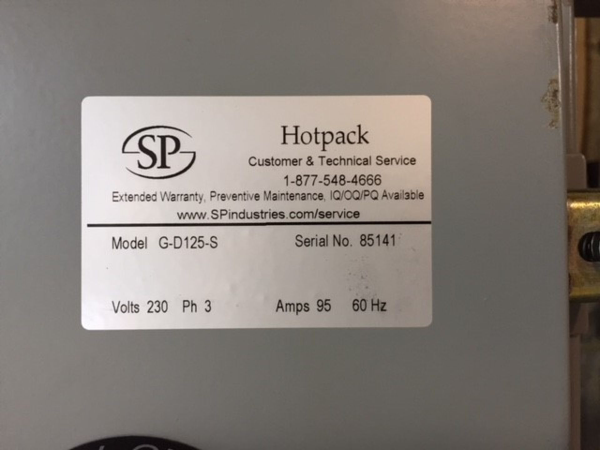 Hotpack S/S Parts Washer, Model G-D125-S, S/N 85141 with Allen Bradley Panelview Plus 400 Touchpad - Image 4 of 9