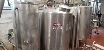 CIP, Water 100 gal and Caustic 300 gal and Acid 200 gal Tanks (Located Elk Grove, IL)