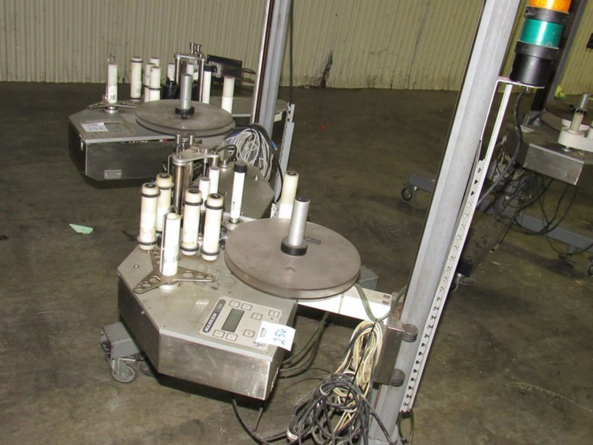 Markem CE Label Printer Applicator for Boxes on Tripod -- - (LOCATED IN IOWA, RIGGING INCLUDED