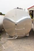 CREPACO 1,000 GALLON ALL S/S HORRIZONTAL JACKETED TANK, MODEL SND, S/N D-0091, TOP-MOUNT