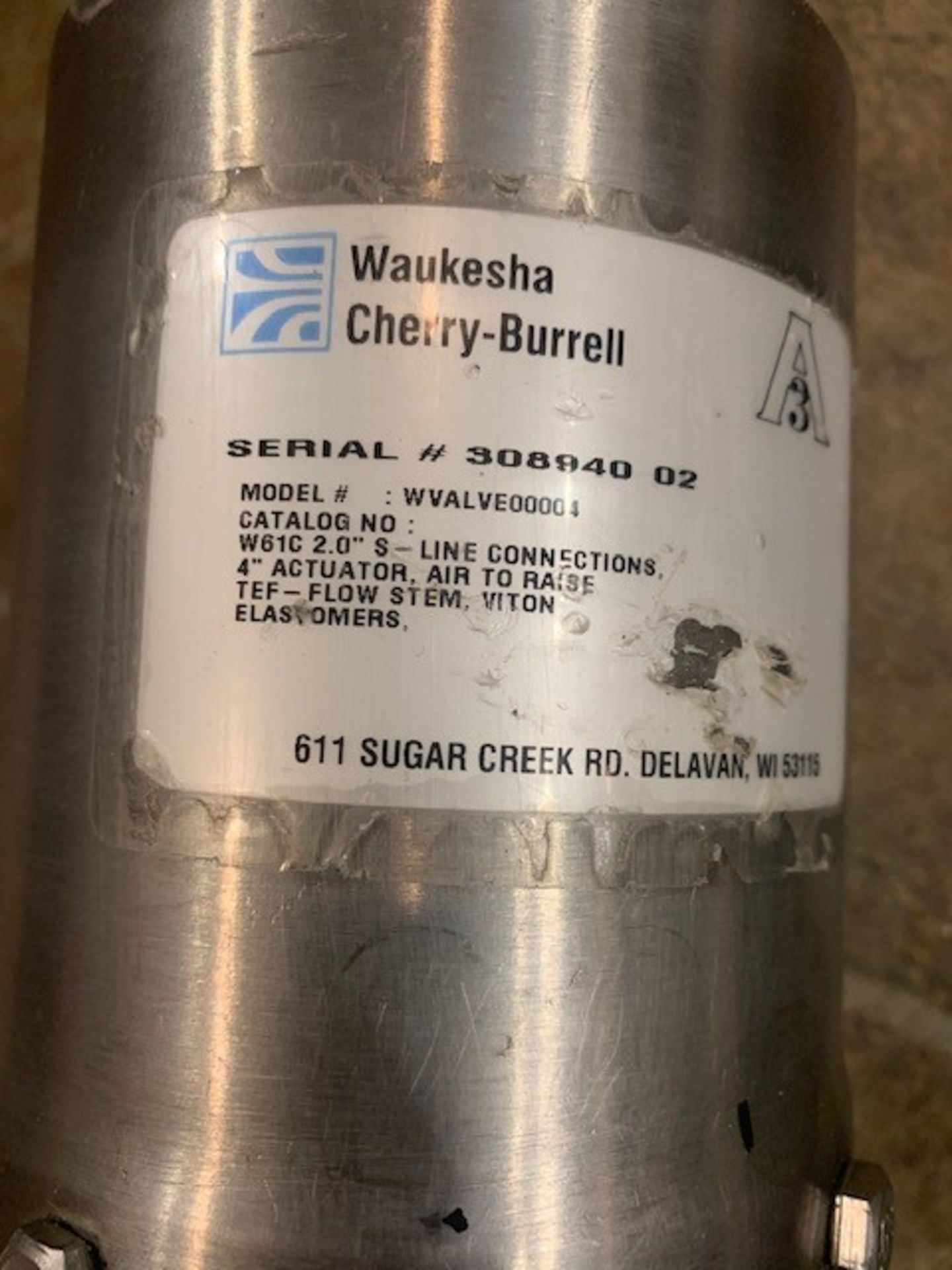 Waukesha Cherry Burrell 2" 3-Way S/S Air Valves, Model WVALVE00004 (Located Harrodsburg, KY) - Image 3 of 3