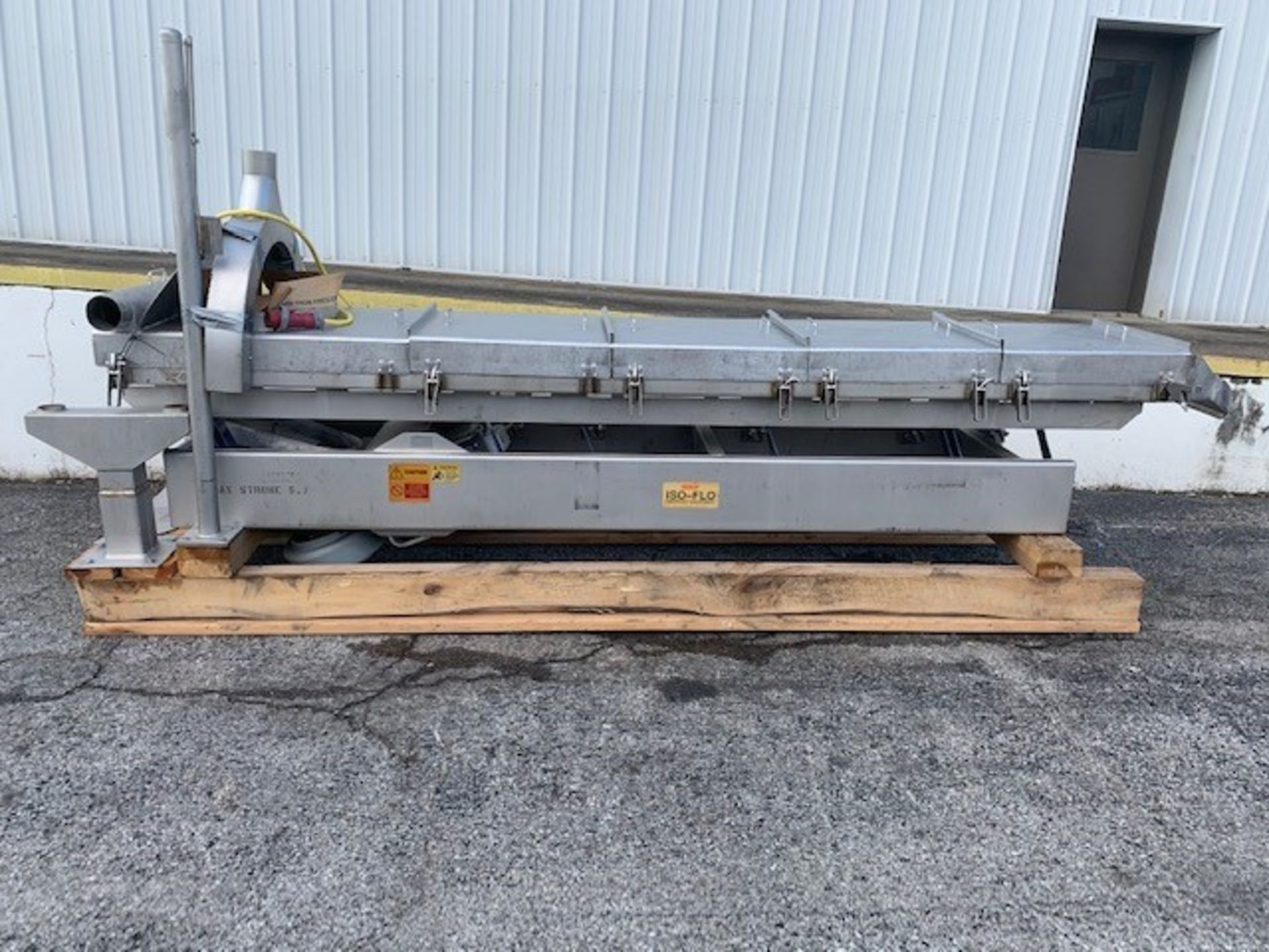 Key ISO 10' L Shaker Conveyor, Model 425122-1, S/N 97-27979 with Stainless Legs and Springs (Located