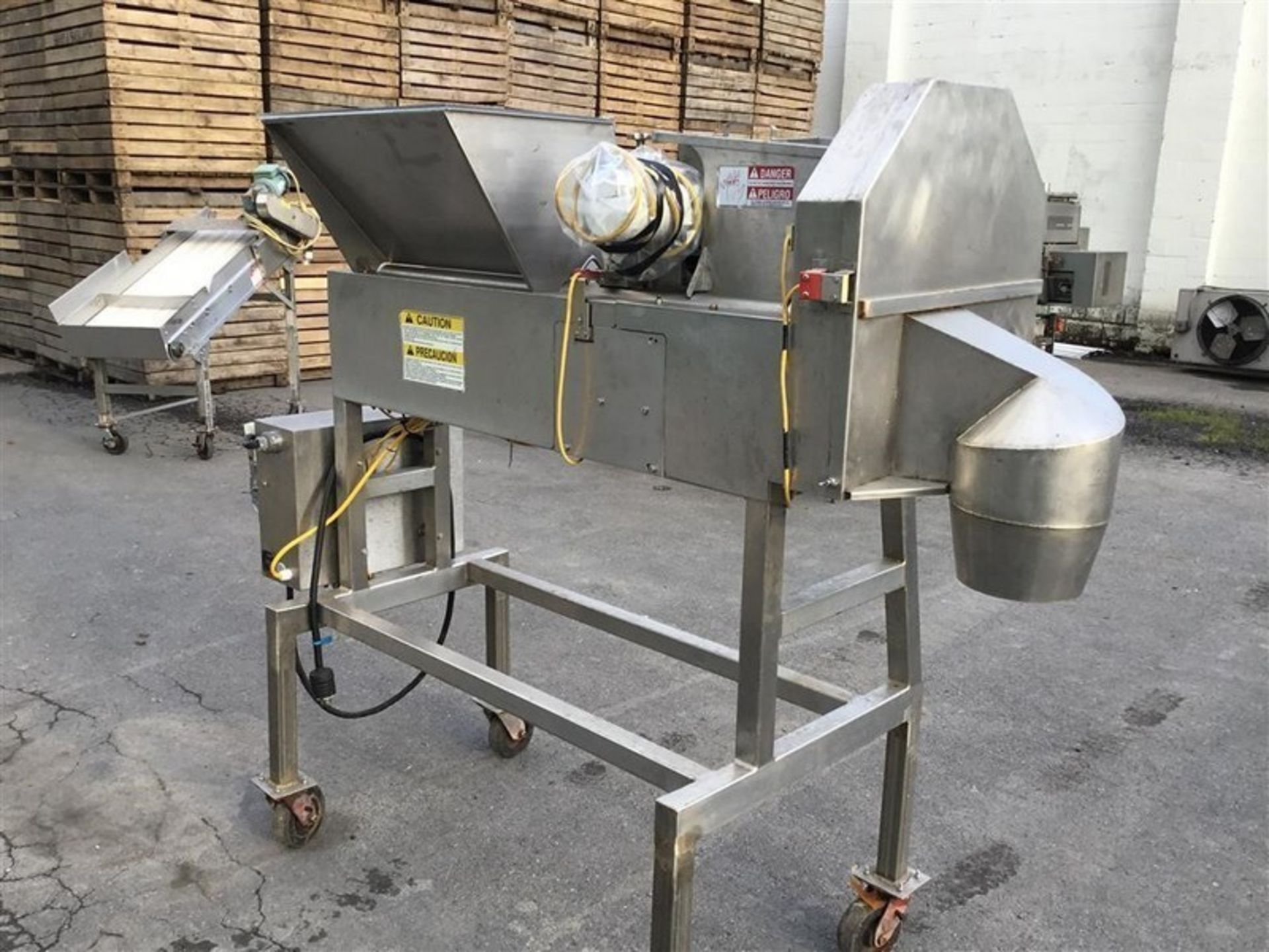 Urschel OV Slicer, Model OV, S/N 1279 with Top Power Feed Belt and Feed Hopper, 17 Blade Wheel