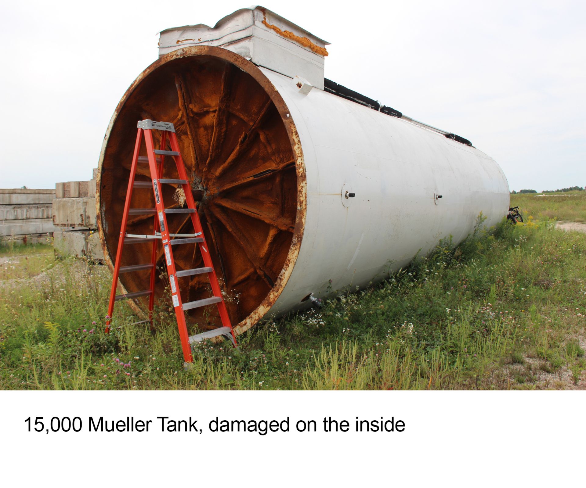 MUELLER 15,000 GALLON JACKETED SILO, S/N D-8745-3, HORRIZONTAL AGITATION (LOCATED IN MIO, MICHIGAN) - Image 23 of 23