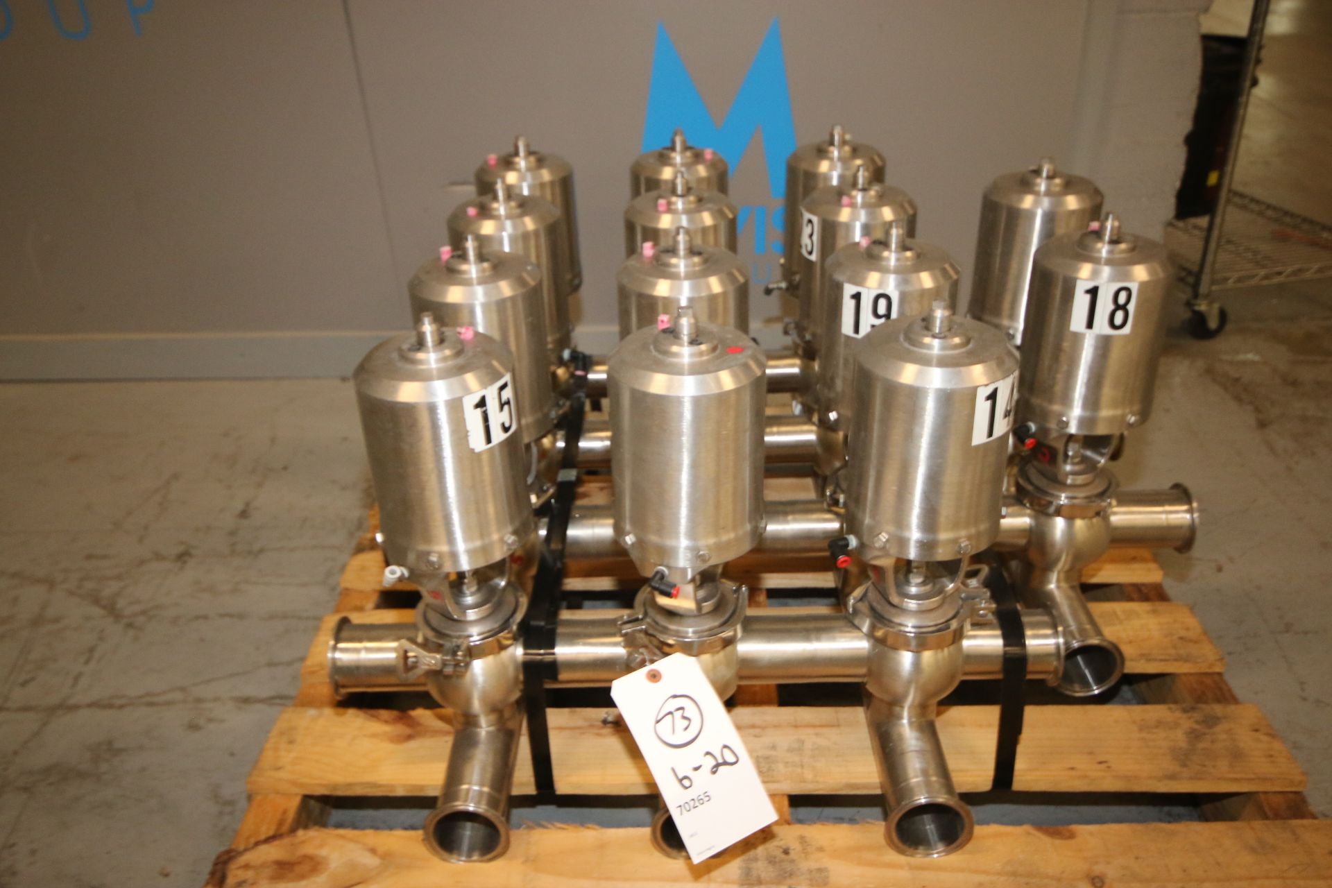 2-1/2" S/S Air Valve Cluster, with S/S Clamp Type Manifold(IN#70265)(LOCATED IN MDG AUCTION - Image 3 of 7