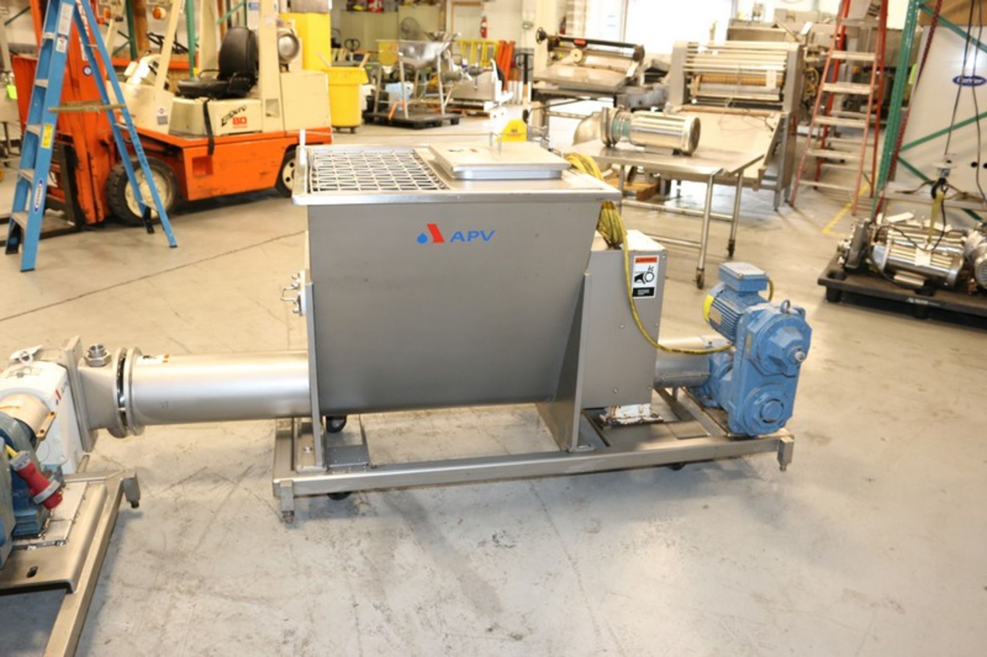 APV S/S Ribbon Blender & Auger Feeder, S/N K-0784, with Aprox. 9" Dia. S/S Auger & Discharge, with - Image 10 of 21