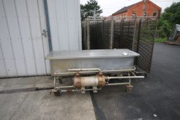 S/S Jet Spray COP Traugh, with On Board Heat Exchanger, Overall Dims.: Aprox. 80" L x 38" W x 37"