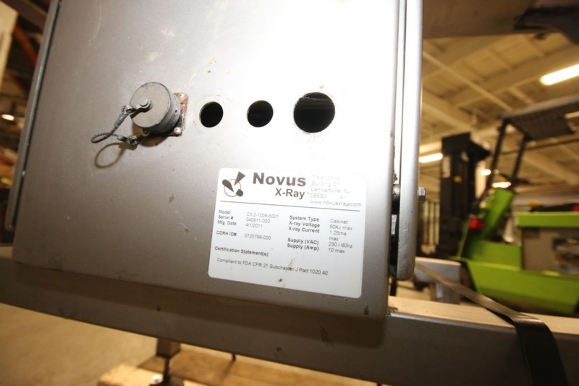 2011 Novus S/S X-Ray, M/N C3.2-1006-5001, S/N 040811-000, with Control Screen, with Aprox. 15" W x - Image 9 of 9