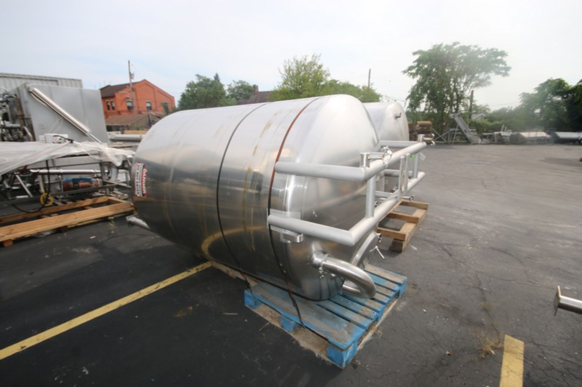 Aprox. 1,000 Gal. S/S Insulated Vertical Tank, Tank Dims.: Aprox. 77" L x 64" Dia., with Cone - Image 2 of 9