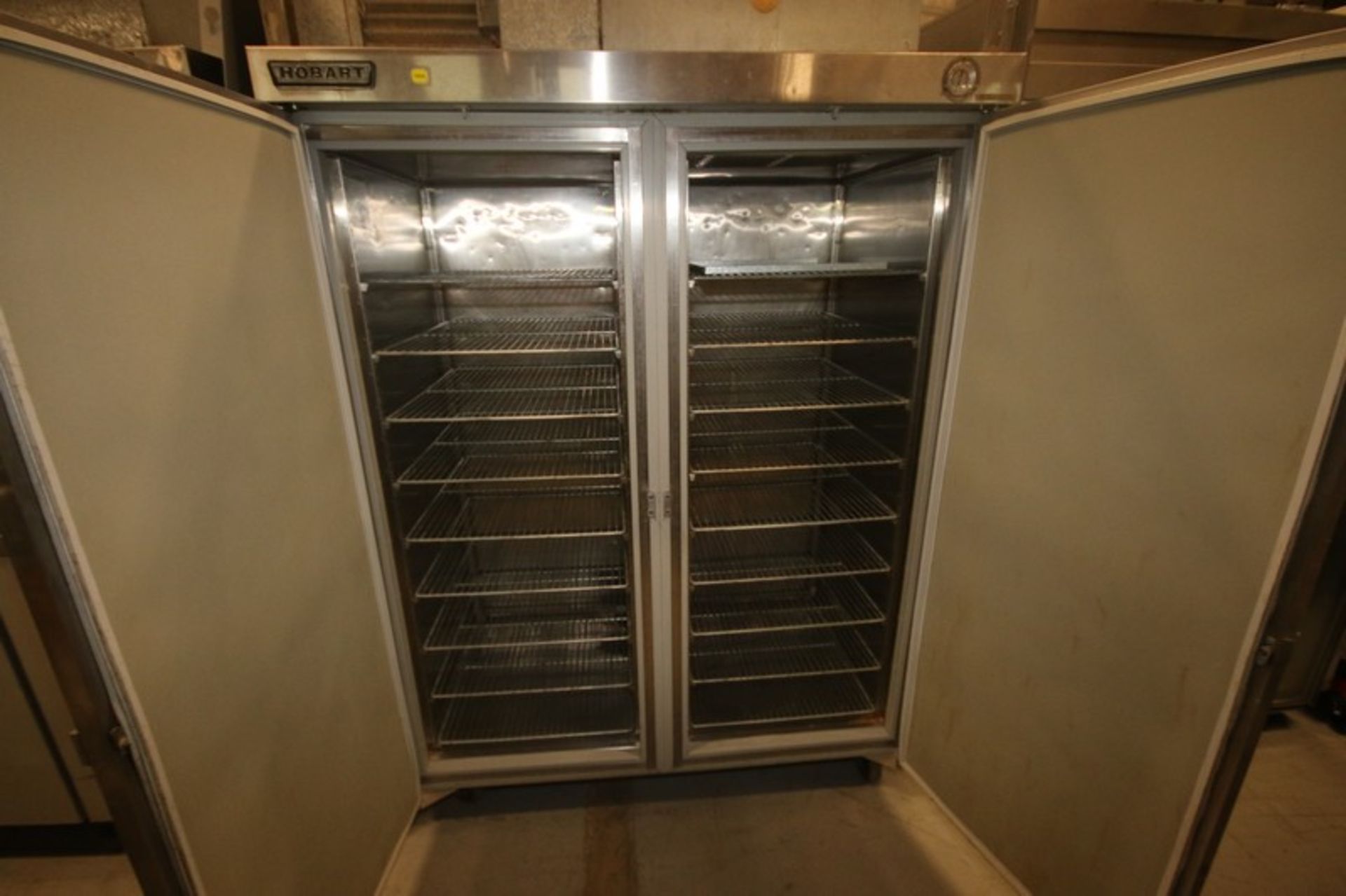 Hobart S/S Double Door Refrigerator,Overall Dims.: Aprox. 54" L x 54" W x 82" H, Mounted on Portable - Image 4 of 7