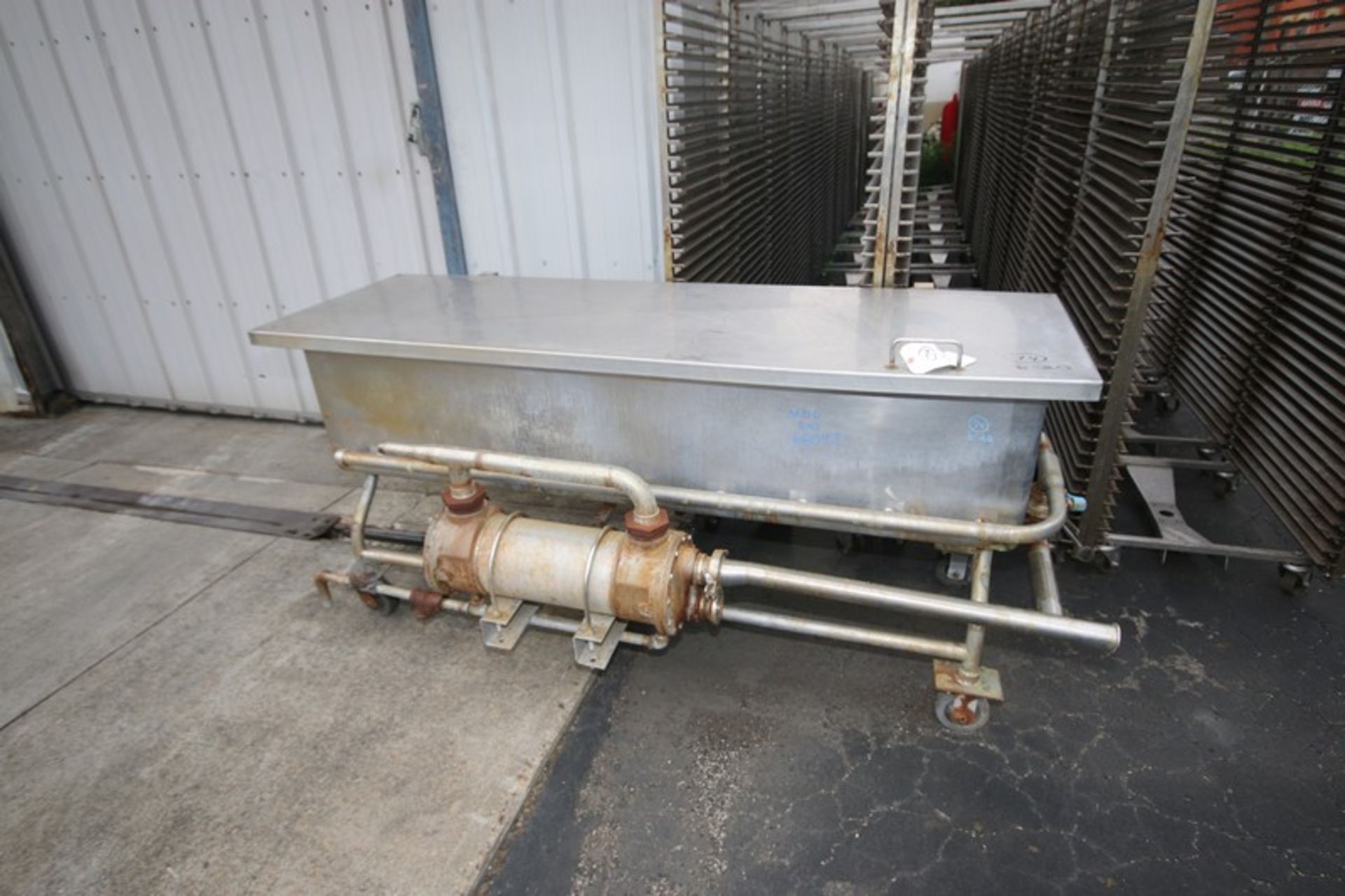 S/S Jet Spray COP Traugh, with On Board Heat Exchanger, Overall Dims.: Aprox. 80" L x 38" W x 37" - Image 2 of 6