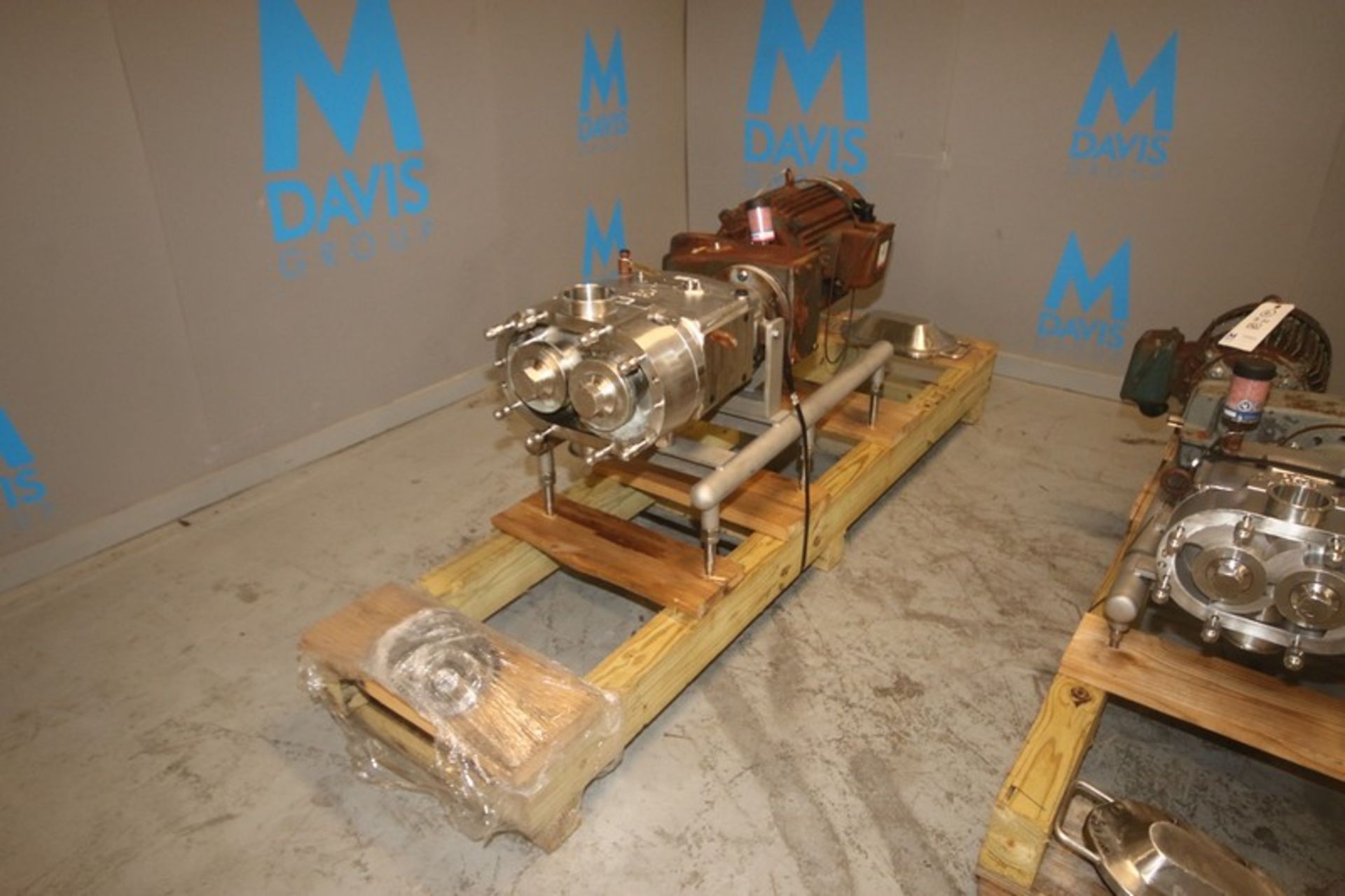 Waukesha Cherry Burrell 20 hp Positive Displacement Pump, M/N 220 U2 2010, S/N 100002501947, with