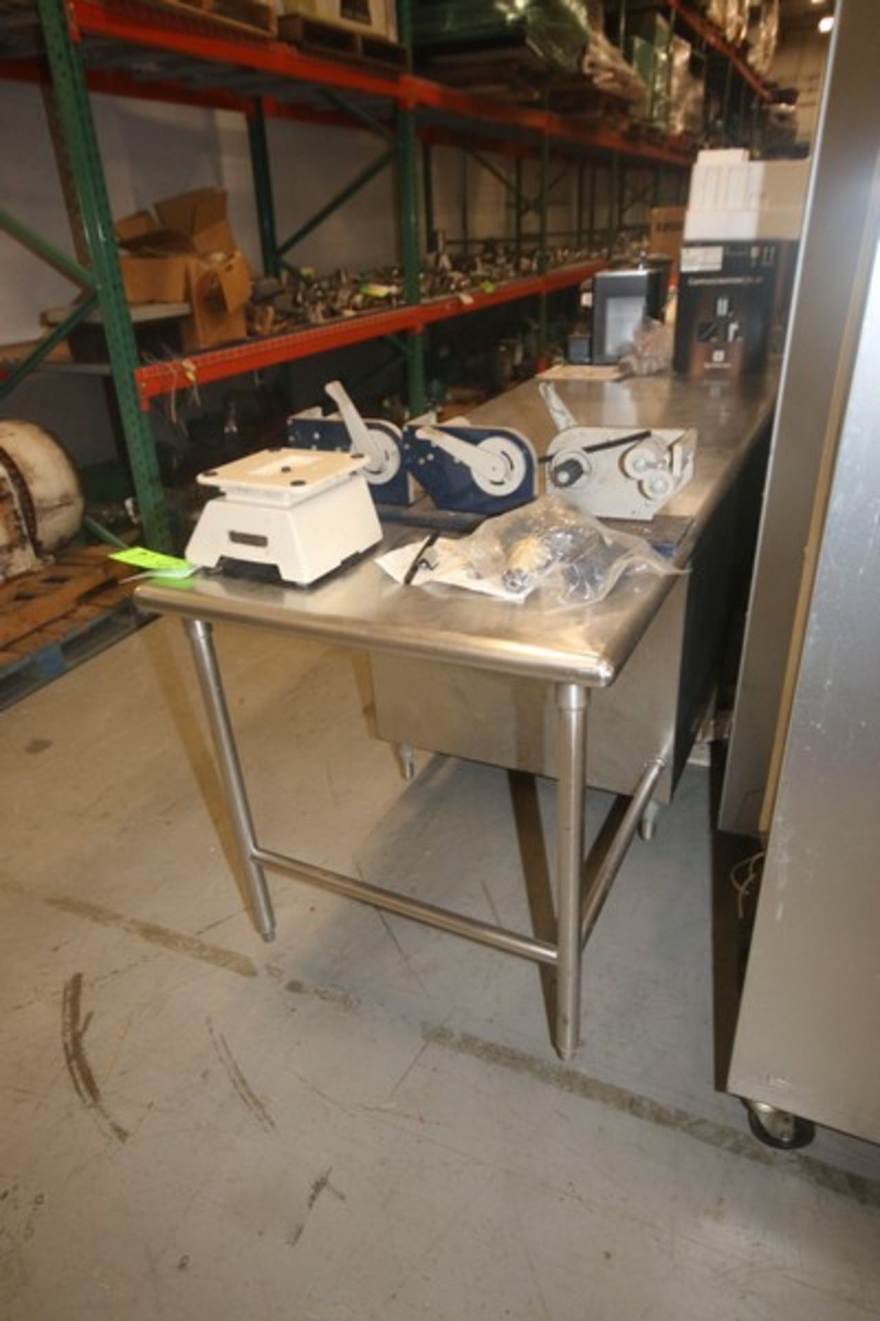S/S Counter Top Table,with (2) Bottom Cubbarts, Overall Dims.: Aprox. 99" L x 33-1/2" W x 35" H ( - Image 8 of 8