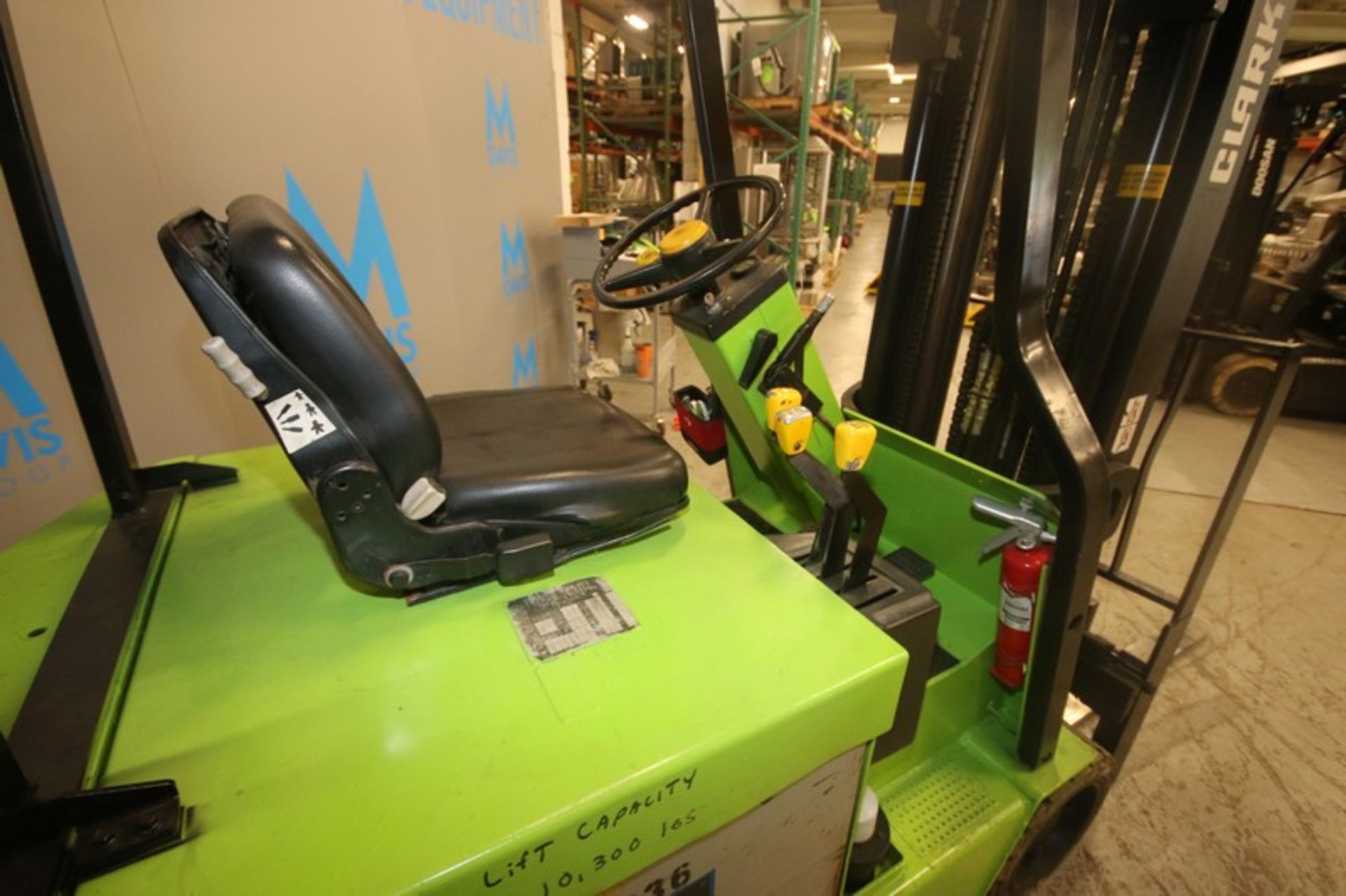 Clark 4,150 lbs. Electric Sit-Down Forklift, - Image 7 of 12