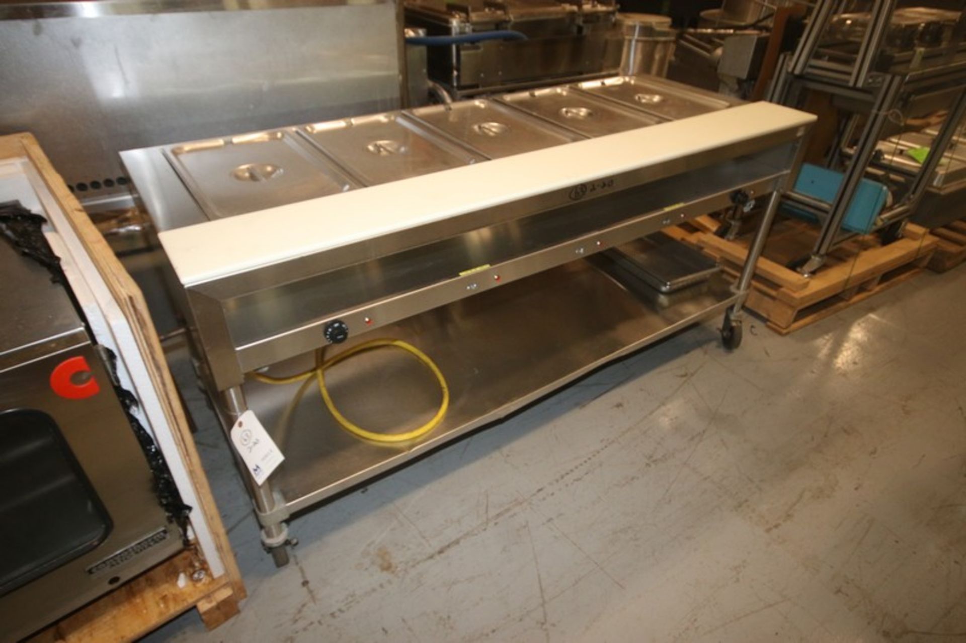 5-Station S/S Buffet Station,with S/S Botom Shelf, Overall Dims.: Aprox. 76" L x 30" W x 36" H ( - Image 2 of 5