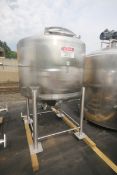 2000 Feldmeier Aprox. 500 Gal. S/S Tank, S/N A-752-00, Dome Top Cone Bottom, with Top Access Door,