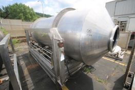 Jacob & Schmidt 5,000 lbs. S/S Tumbler, S/N TU5-487-1B, Aprox. 48" Dia. x 172" L Tumbler, with