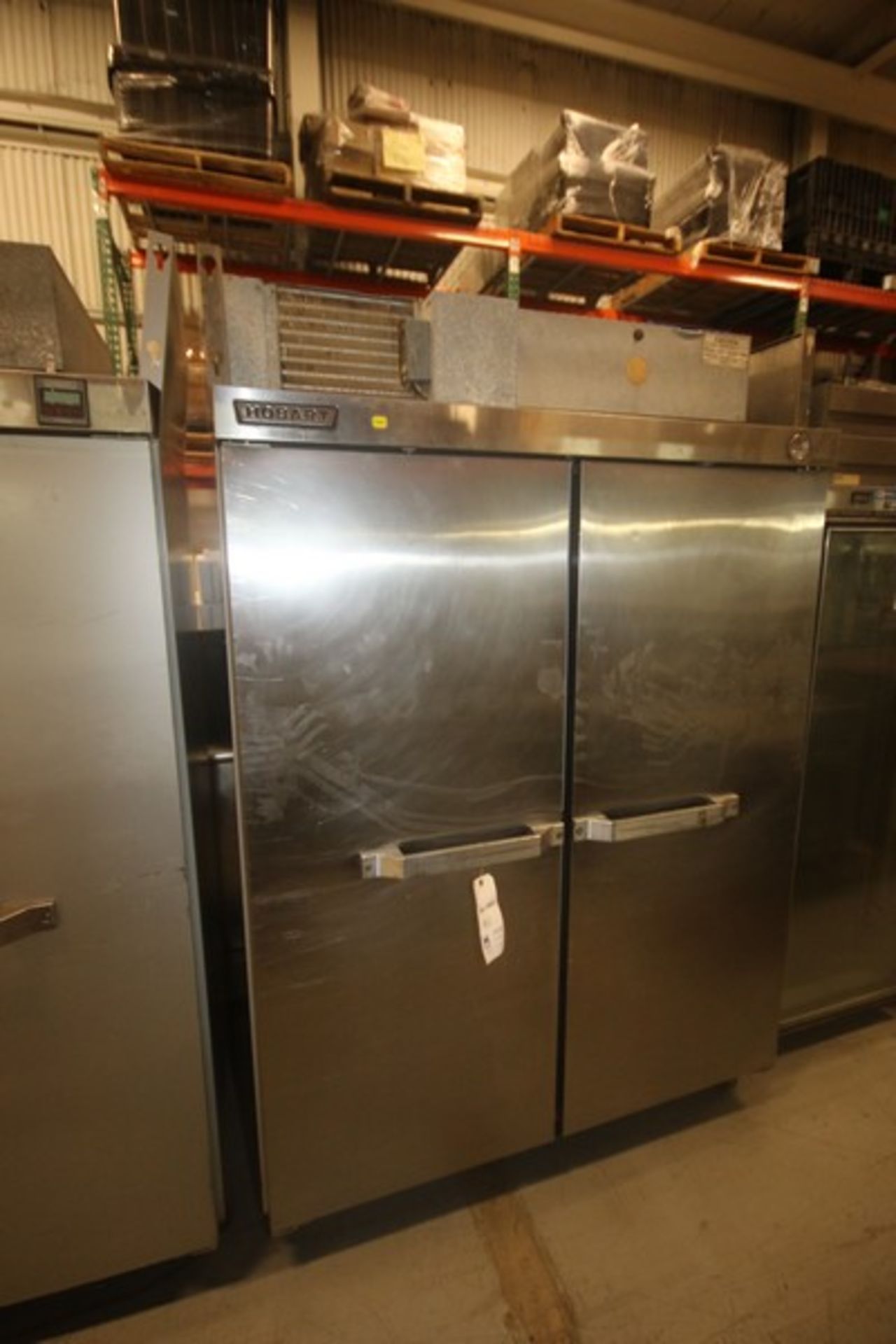 Hobart S/S Double Door Refrigerator,Overall Dims.: Aprox. 54" L x 54" W x 82" H, Mounted on Portable