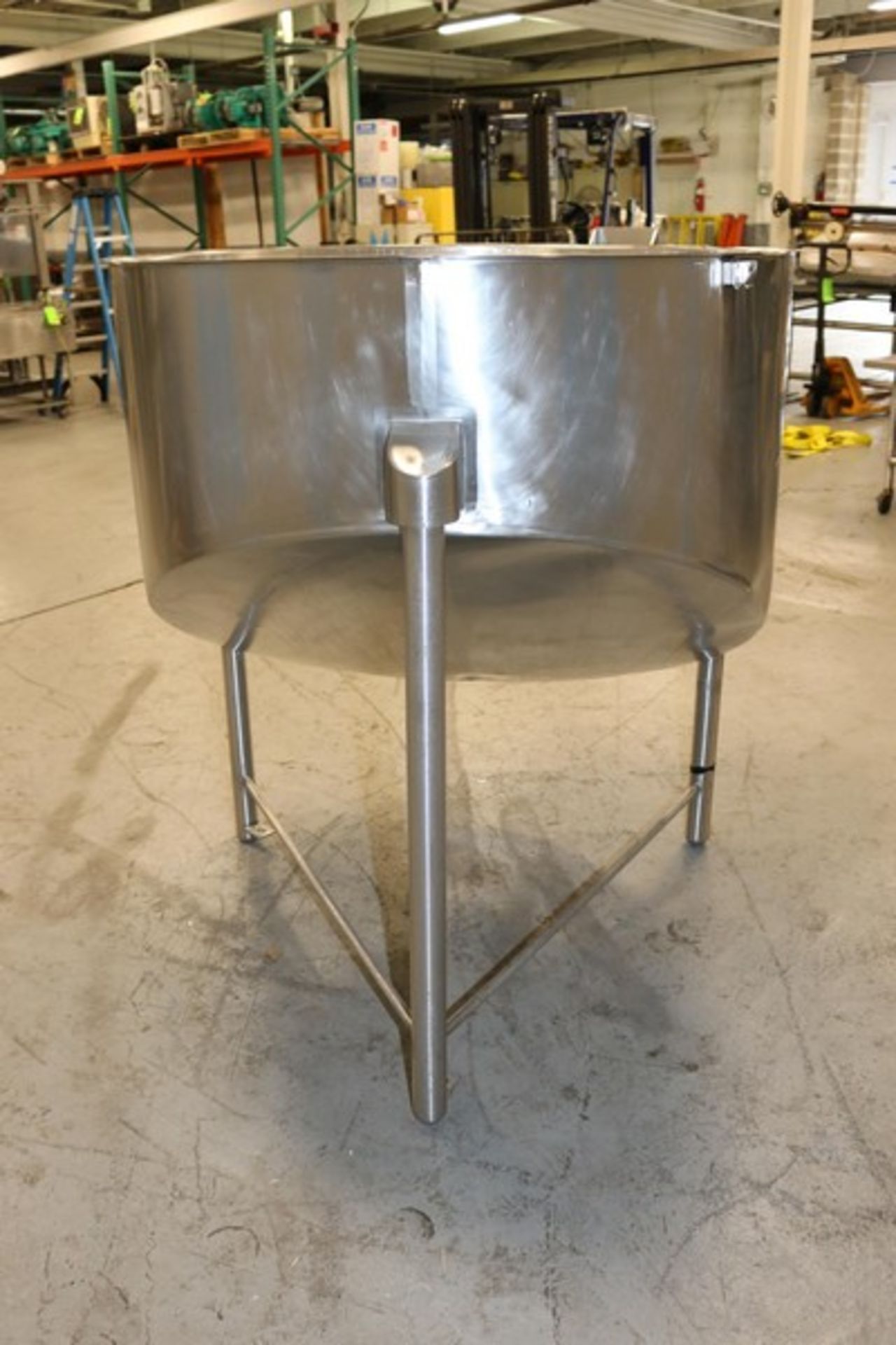 Cherry-Burrell S/S Single Wall/Slope Bottom Tank, with Aprox. 3" Clamp Type Discharge, Top Dia.: - Image 5 of 7