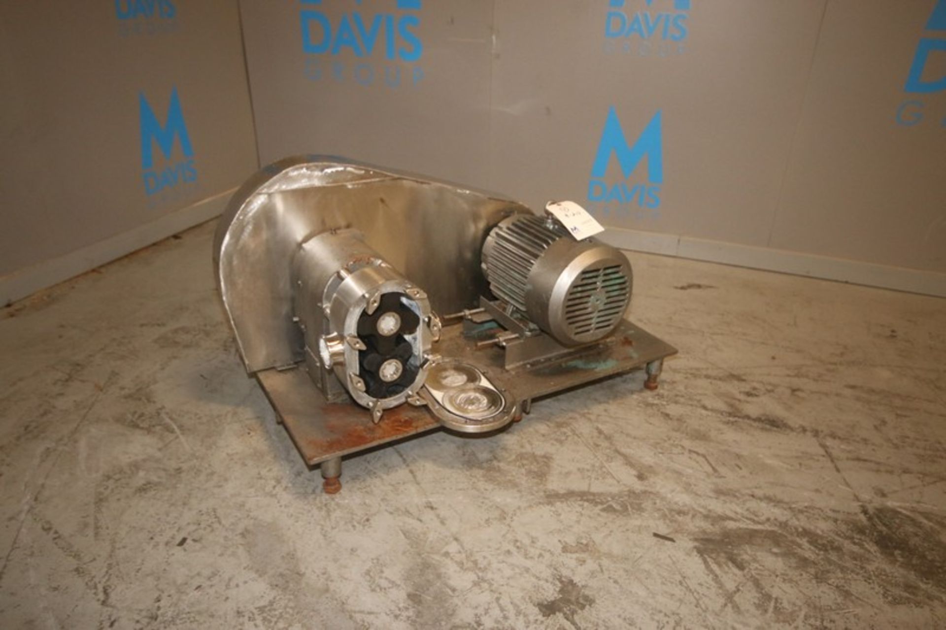 Tri-Clover 5 hp Positive Displacement Pump, with Aprox. 2-1/2" Clamp Type Inlet/Outlet, with