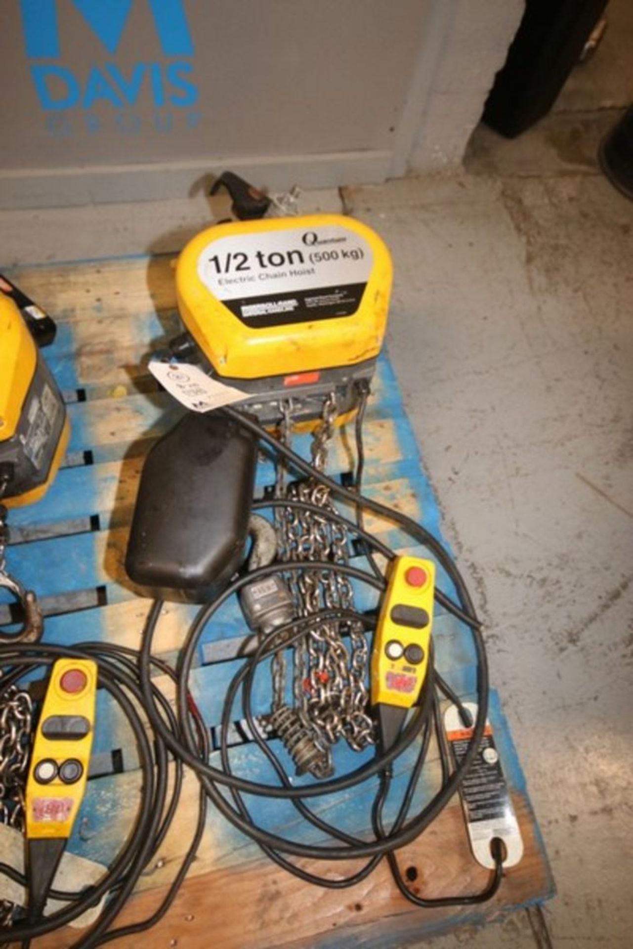 Quantum 1/2 Ton Electric Chain Hoist, M/N Q100-1RD50P14-11AA3C, S/N 0100-6934-01, 230 Volts, 3 Phase - Image 2 of 6