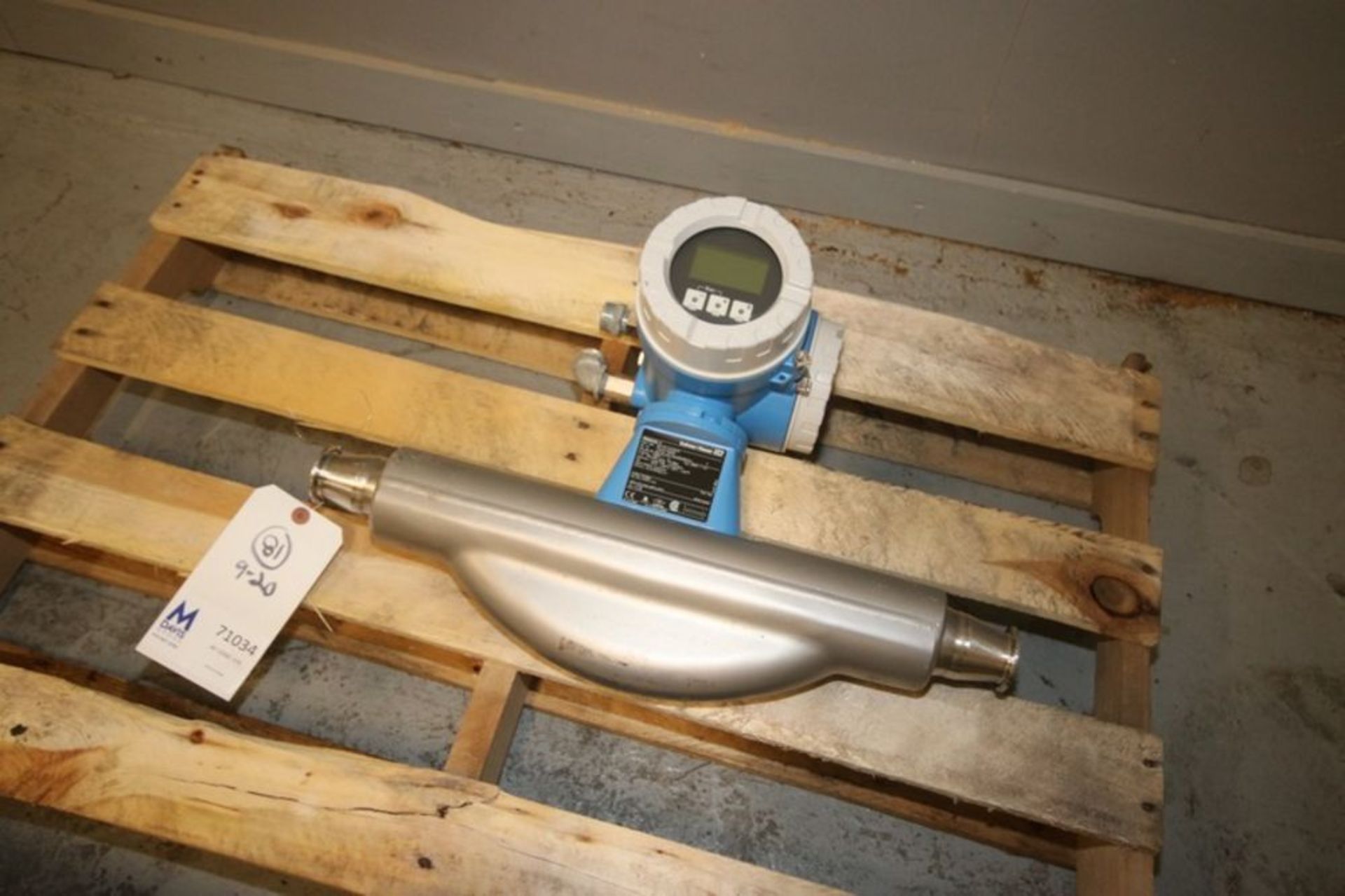 Endress+Hauser S/S Flow Meter, Order Code: 83F40-AA29/0, S/N F5024716000, with Aprox. 1-1/2" Clamp