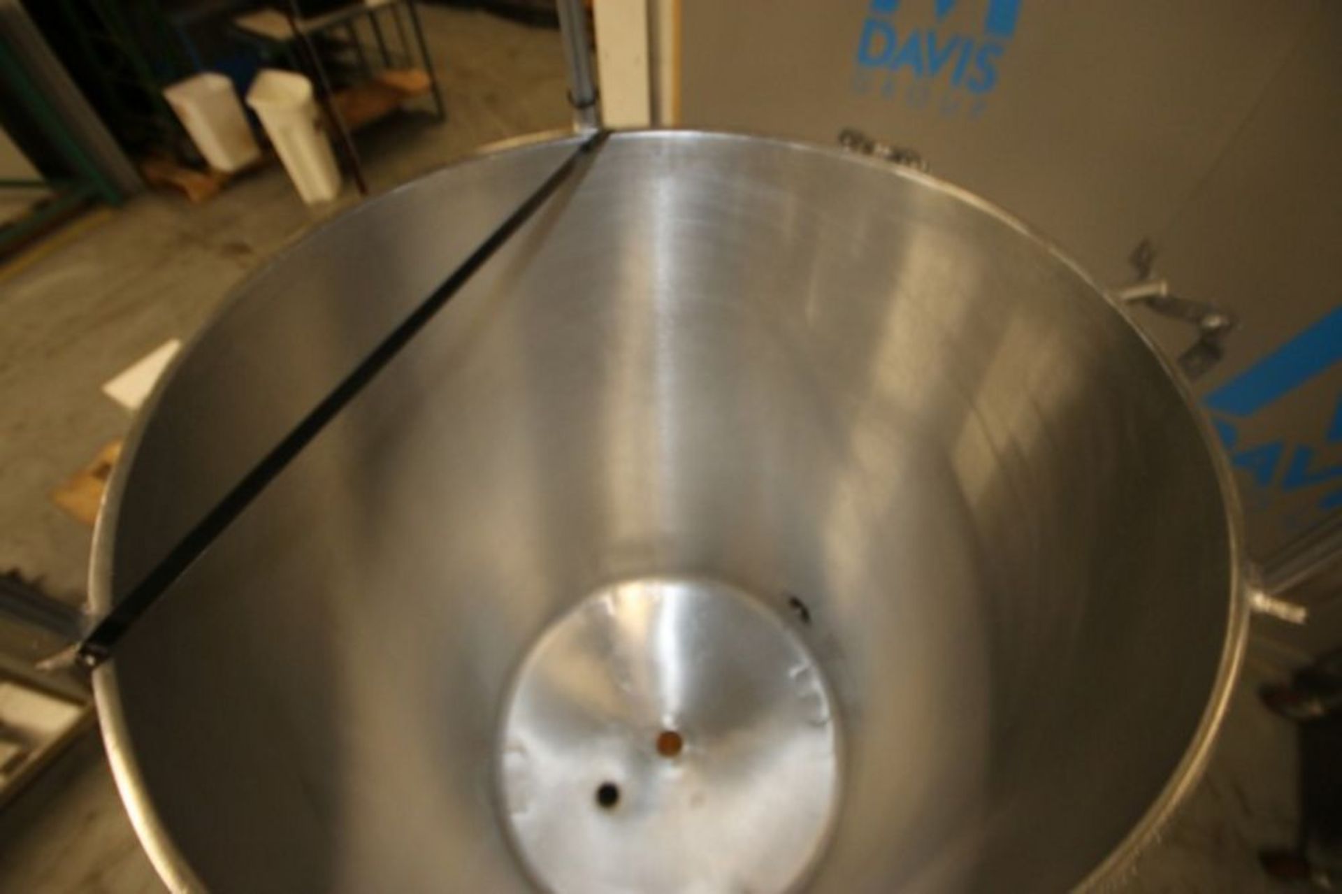 Aprox. 120 Gal. S/S Vertical Single Wall Tank, with Dish Bottom, with Aprox. 2" Clamp Type - Image 9 of 9