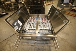 Hoffman 2-Door Control Panel, with Associated Controls, Overall Dims.: Aprox. 51" L x 12" W x 78"