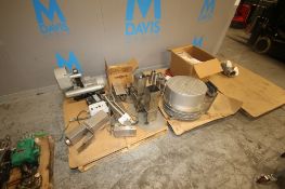 Lot of Assorted S/S Parts, Includes S/S Shafts Motor, Chutes, & Other Present Parts Located on (3)