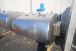 Alfa-Laval 600 Gal. S/S Jacketed Horizontal Tank, M/N ET600, S/N 71684, with Top Mounted Agitation