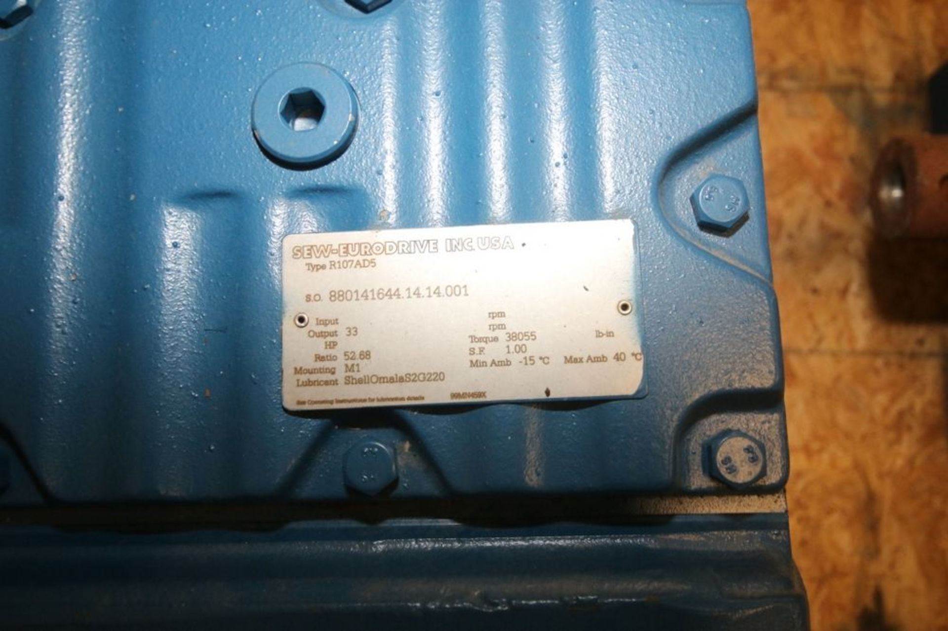 SEW Gear Drive, Type R107AD5, S/N 880141644.14.001, Ratio 52.68 (INV#66841)(LOCATED AT MDG AUCTION - Image 6 of 6