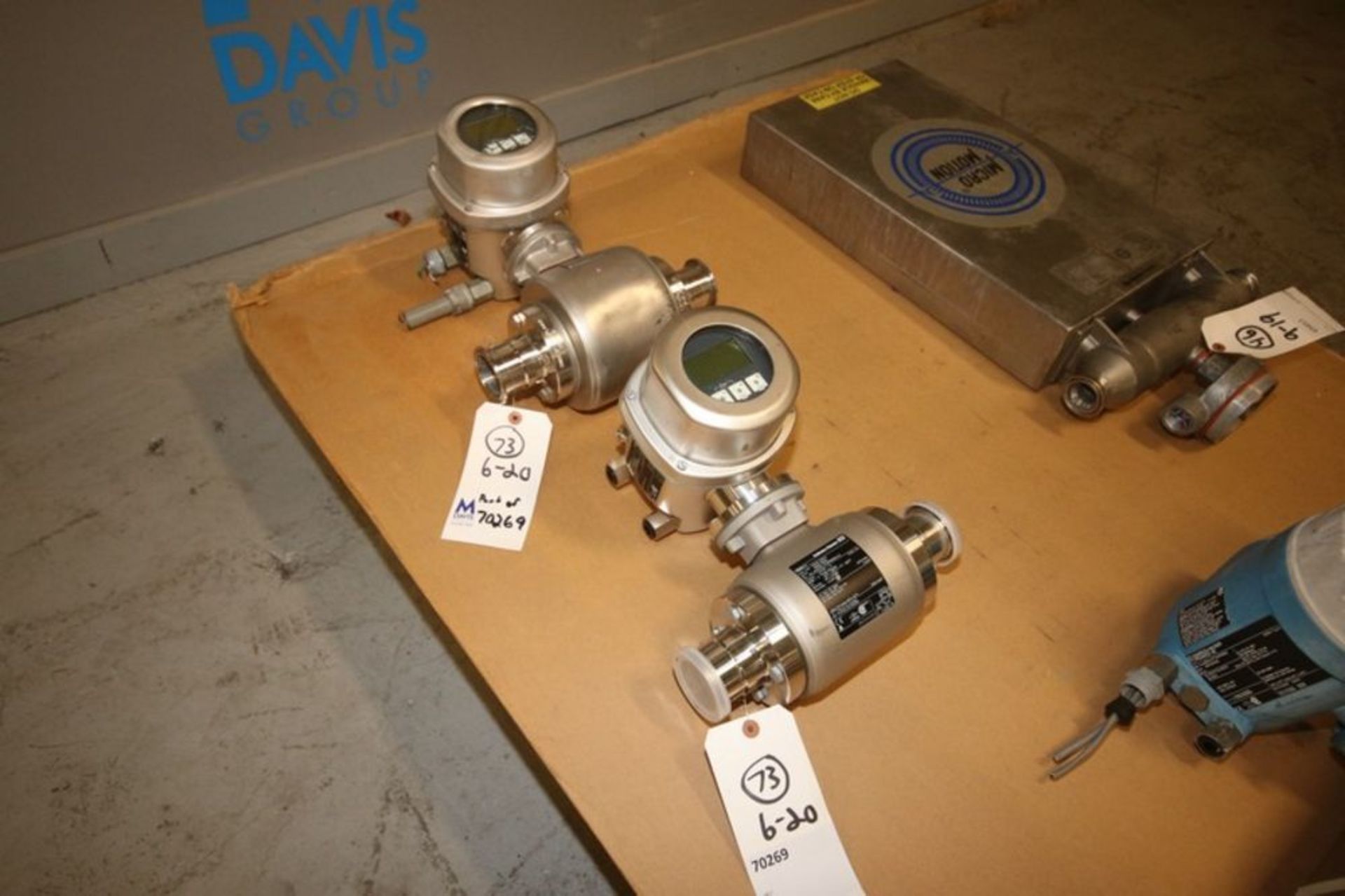 Endress+Hauser S/S Flow Meters, Order Code: 53H50-1098/0 & 53H-1FOB1RBOB2AA, S/N JB06E116000 &