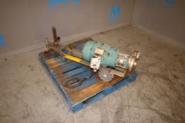 Tri-Flo 7.5 hp Centrifugal Pump, M/N C216ME21T-S, S/N 89426-0, with Reliance 3500 RPM Motor, 230/460