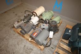 Pallet of Assorted Motors, Includes Horsepower Ranging from 1-7.5 hp, Manufacturers Include