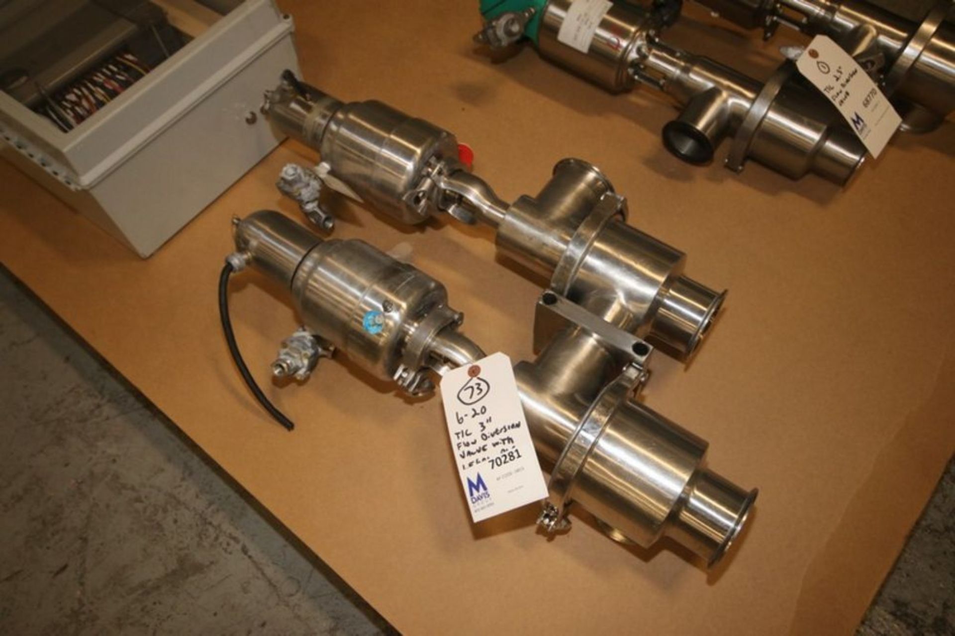 Tri-Clover 3" Flow Diversion Valve, with Allen-Bradley SLC 500 Programmable Controller with - Image 2 of 6