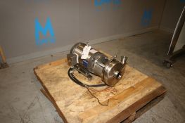 7.5 hp Centrifugal Pump, with Baldor 1770 RPM Motor, Aprox. 3" x 2" S/S Clamp Type S/S Head, 230/460