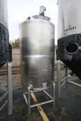 A&B Process System 540 Gal. Single Wall Tank, M/N 500 G V15, S/N 41386301, Tank Dims.: Aprox 72"